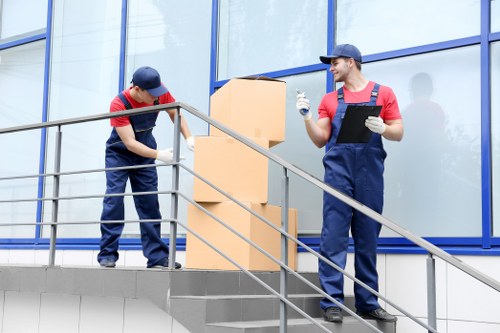 Man and van team preparing a safe move with careful handling