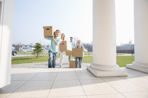 Careful loading of household items during a man and van service
