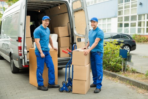 Local business removals van near Aldersbrook with loading access challenges