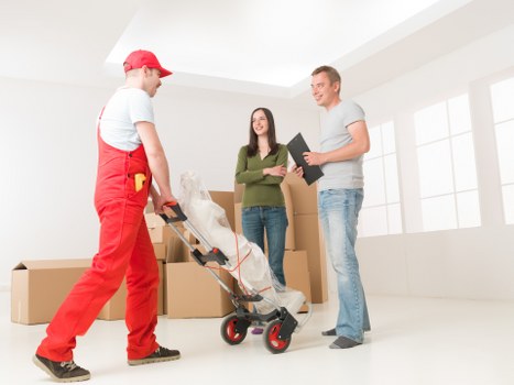 Packing and transporting household items with a man and van team