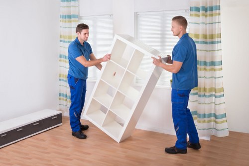 Checklist and moving supplies for a commercial relocation project